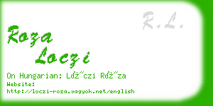 roza loczi business card